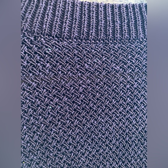 Theory brown crew neck sweater, textured mesh knit - Picture 5 of 7